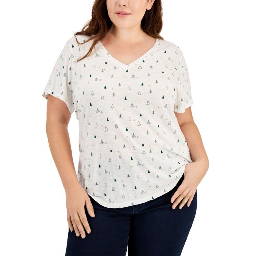 Style & Co Plus Size V Neck T-Shirt